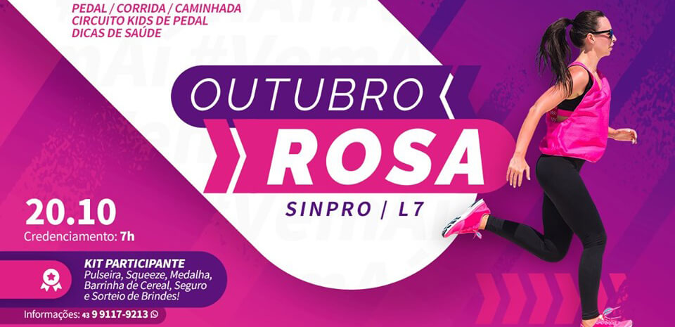 Sinpro comemora Outubro Rosa com pedalada e caminhada
